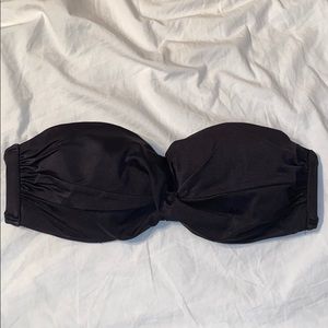 Black bandeau bikini top